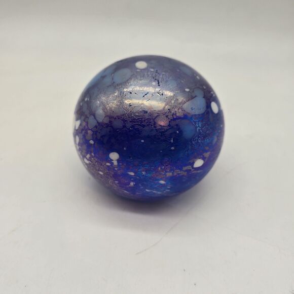 Tom St Clair 1994 Studio Glass Iridescent Speckle Abstract Paperweight Galaxy 3" - Picture 3 of 9